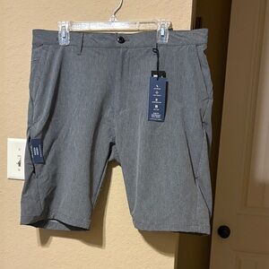 Kenneth Cole Charcoal Flat Front Shorts